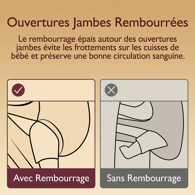 Ouvertures jambes rembourrées