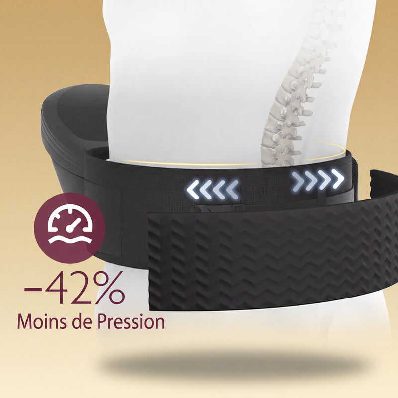Moins 42 pourcent de pression — ceinture lombaire