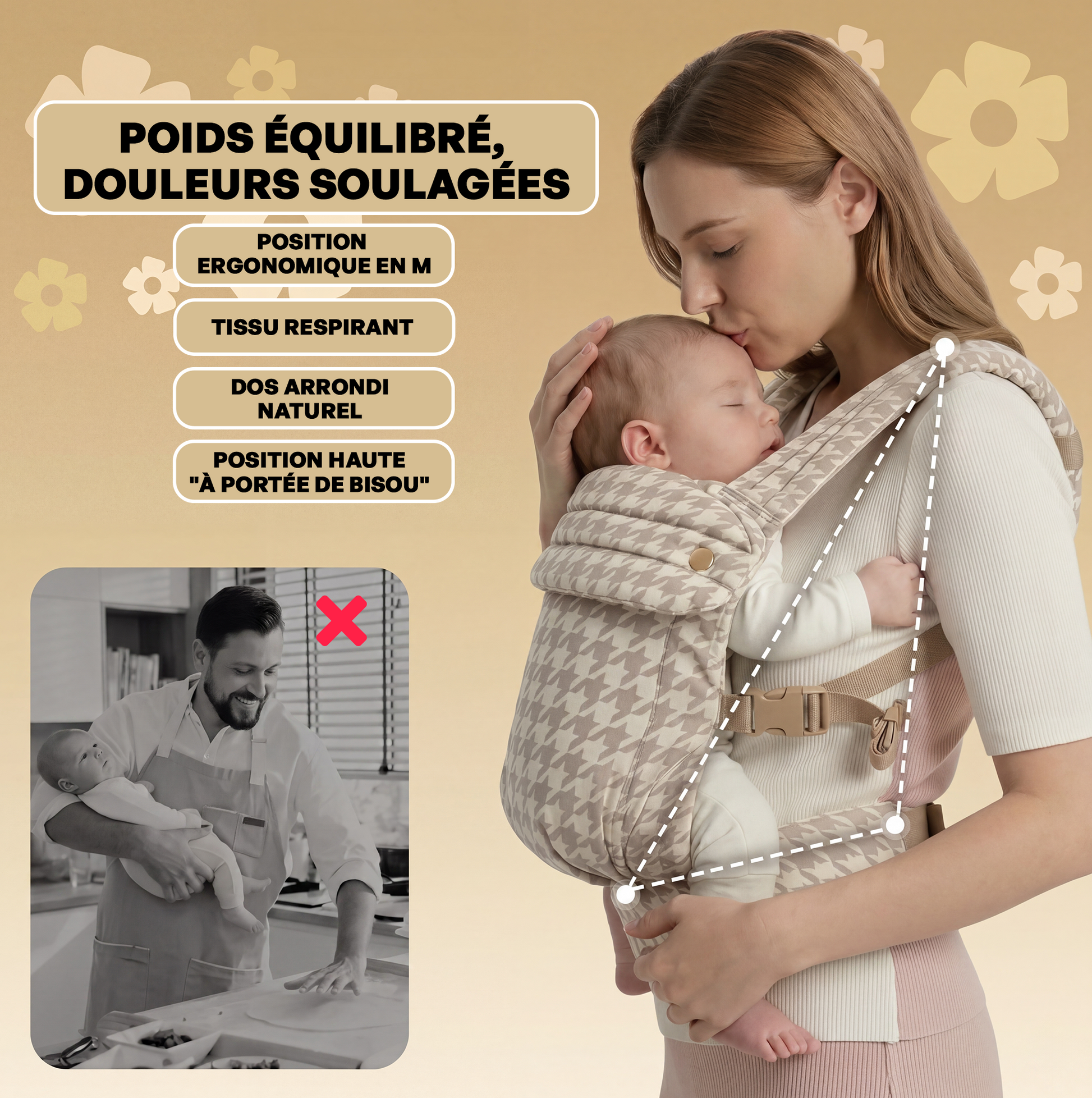Porte-bébé physiologique ergonomique - BabyBloom