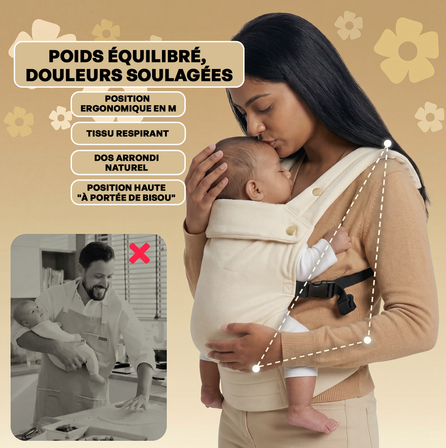 Porte-bébé physiologique ergonomique - BabyBloom